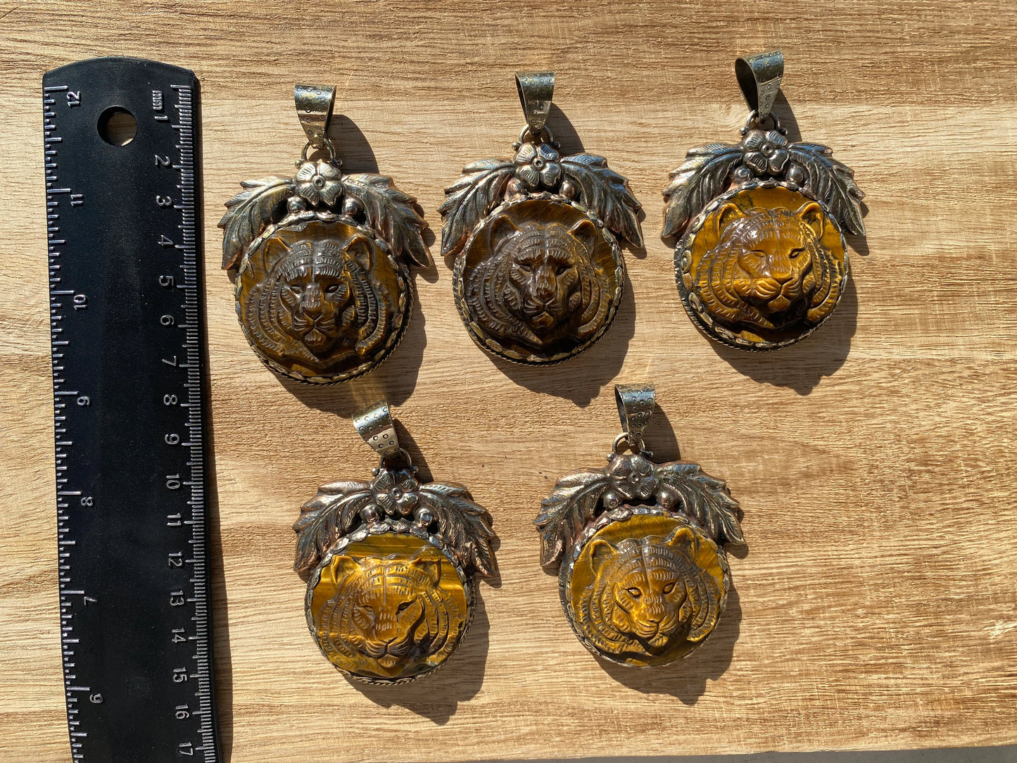 Tiger Head Pendant, Natural Tiger Eye Stone Tibetan Silver Pendant, Tiger Pendant, Wildlife Jewelry, Animal Pendant, Best Gift for Husband