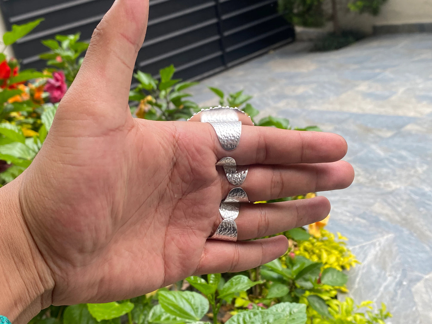 Timeless Beauty: Antique Aesthetic Druzy Agate Adjustable Ring, Unisex Ring, Hammered ring, Gift ideas.