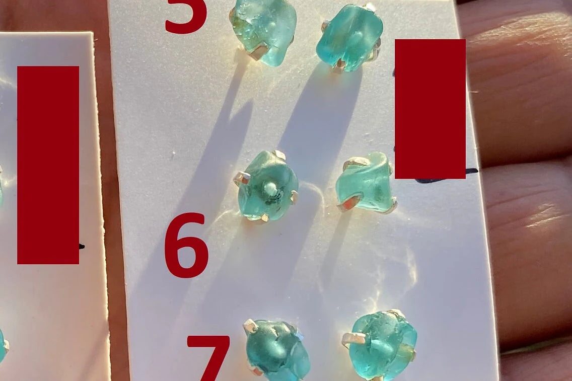 Tiny Raw Blue Apatite Gemstone 92.5 Sterling Silver Stud Earrings, Healing Crystal Earring, Natural Stone Earring, Bridesmaids Jewelry