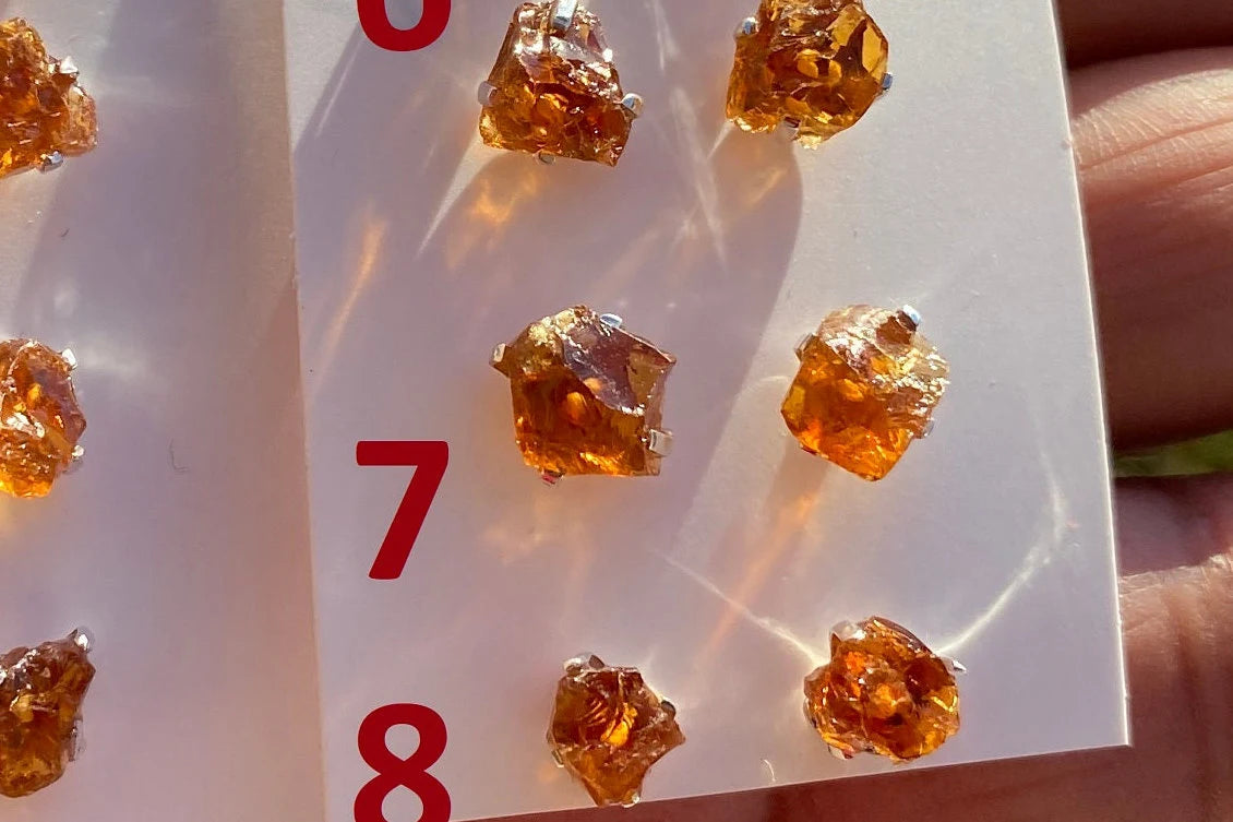 Tiny Raw Citrine Studs Earrings, Sterling Silver Earrings, Rough Citrine Sterling Silver Earring, Raw Citrine Earring, November Birthstone