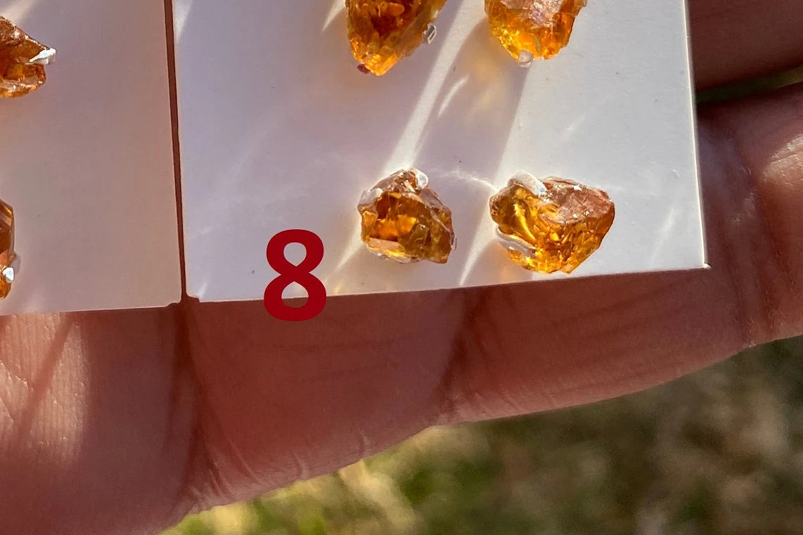 Tiny Raw Citrine Studs Earrings, Sterling Silver Earrings, Rough Citrine Sterling Silver Earring, Raw Citrine Earring, November Birthstone