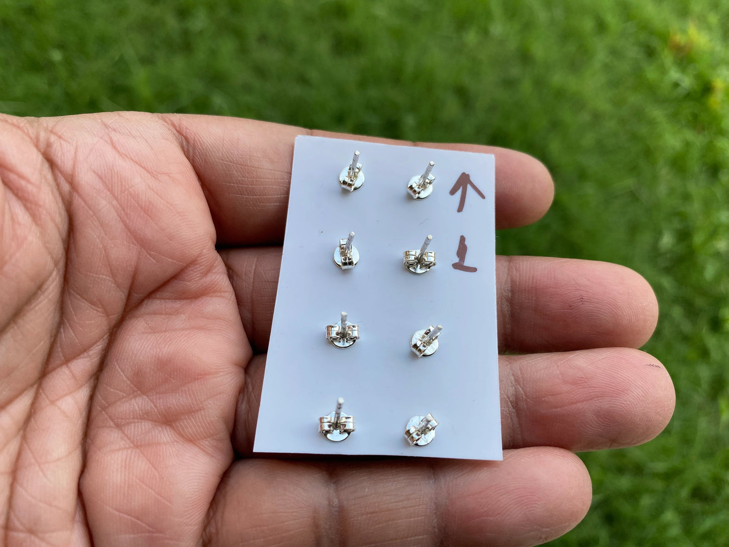Tiny Raw Herkimer Diamond Stud Earrings, 92.5 Sterling Silver Ear Studs, Healing Crystal Earring, Natural Gemstone Jewelry, Anniversary Gift