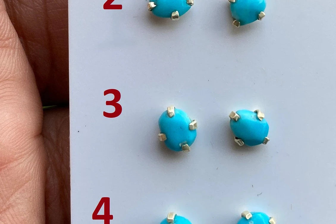 Tiny Raw Turquoise Stud, Sterling Silver Earring, Elegant, Dainty, Stylish Natural Stone Stud Earrings, Raw Stone Stud For Girl, Rough Stone