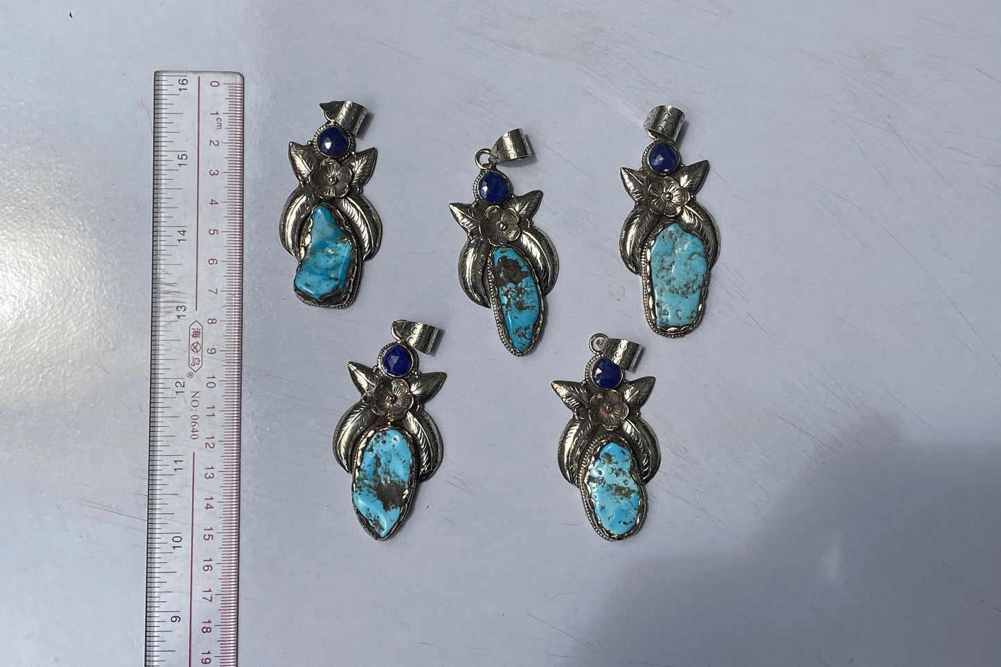 Turquoise Elegance: Unique Turquoise Pendant for Daily wear adorned with Lapis and Tibetan Silver, Trendy Turquoise Pendant , Perfect Gift.
