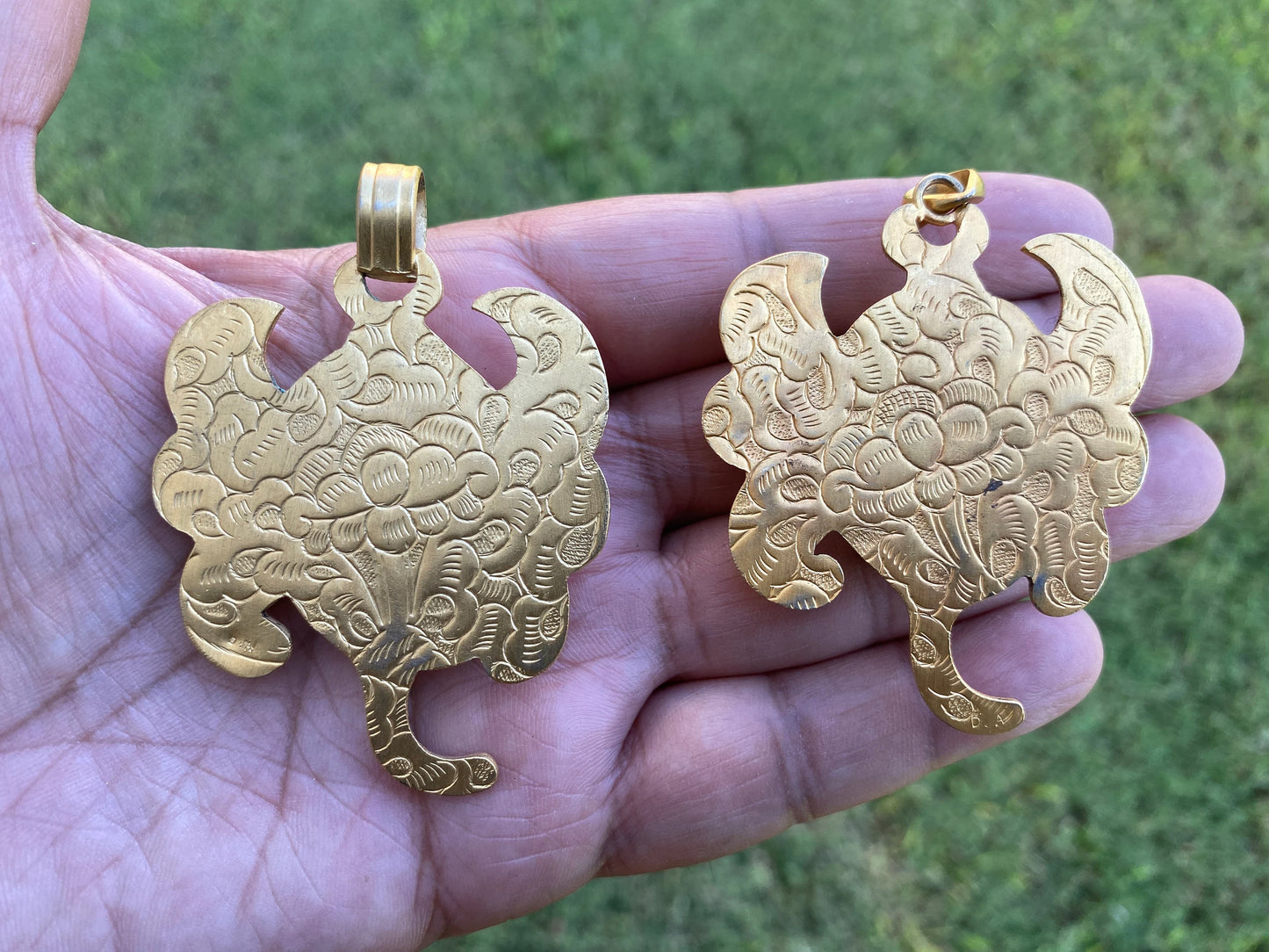 Turquoise Scorpion Pendant, 18K Brushed Gold Overlay with Anti Tarnish, Himalayan Handmade Jewelry From Nepal, Ethnic Pendant for Necklace