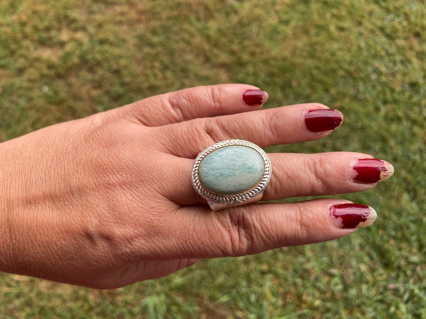 Two Tone Adjustable Gemstone Ring, Gold & Silver Overlay Ring, Statement Ring, Women's Ring, Birthday Gift, One of a Kind Jewelry
