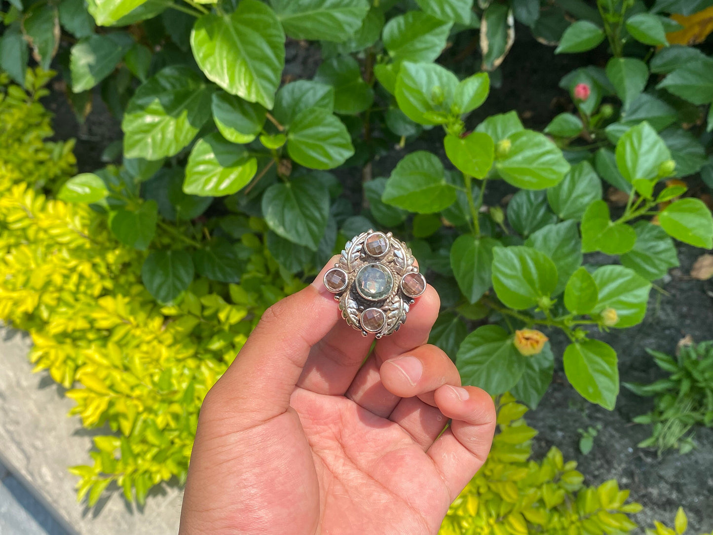 Unique Tibetan Silver Rings with Natural Gemstones, Handmade Ring, Gift ideas, Trendy rings, Gift ideas, Daily wear Ring.