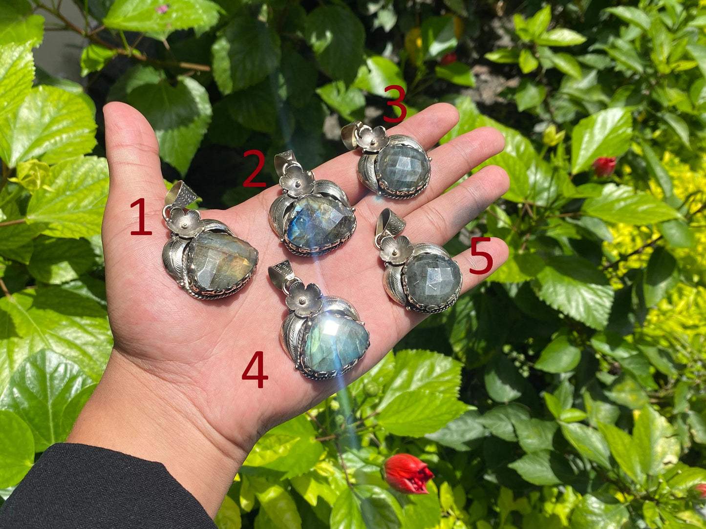 Unisex Boho Pendant with Natural Labradorite & Tibetan Silver, Vintage Style Rustic Bohemian Pendant for Daily Wear, Healing Pendant.