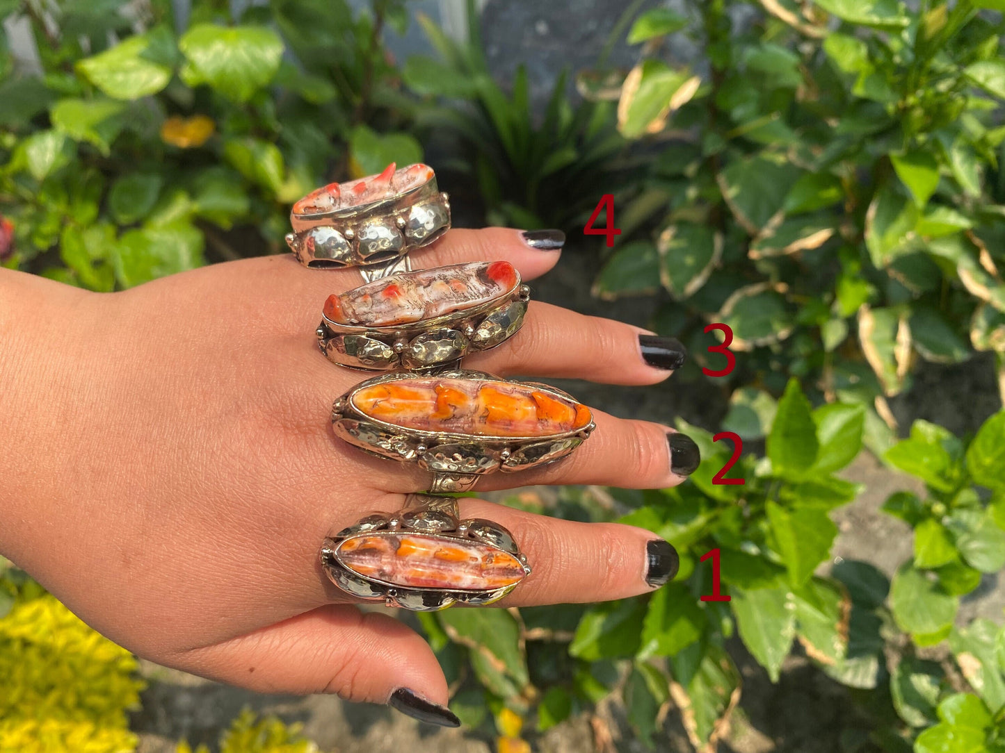 Unisex Coastal Chic: Big Oyster Adjustable Ring, Tibetan Silver Ring.