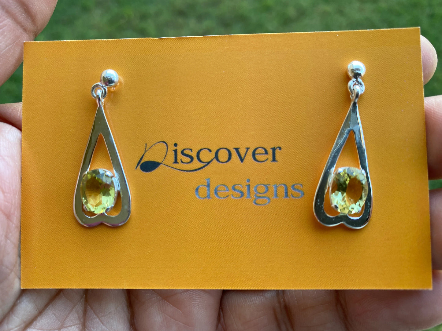 Yellow Topaz Gemstone Silver Overlay Earring, Birthstone, Birthday Gift, Dangle Earring, Gemstone Earring, Bridesmaid Earring, Natural Stone