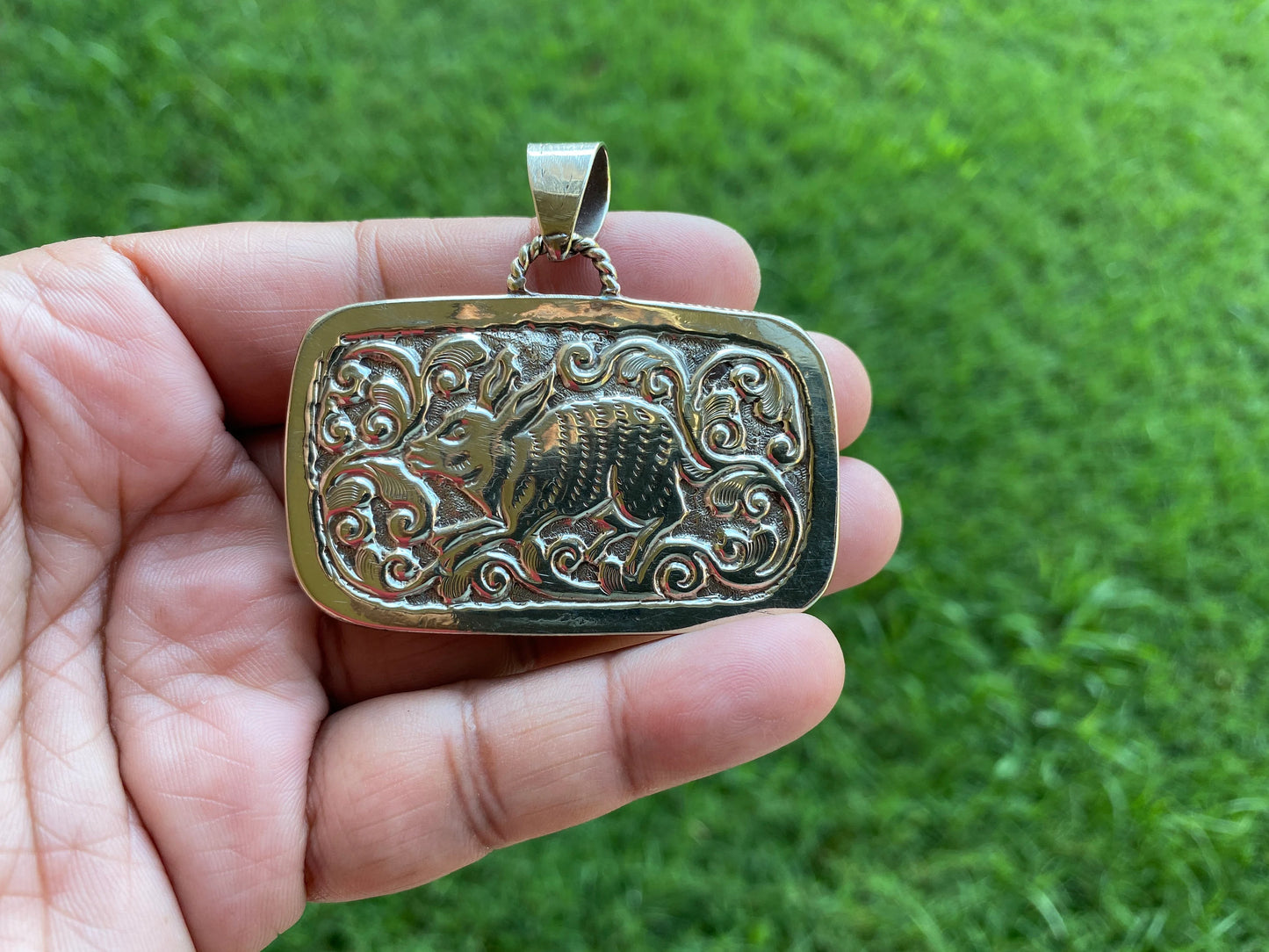 Black Lives Matter Hand carved Buffalo Bone Tibetan Silver Pendant, Pendant for Men / Women, Support for Black People, African American, BLM