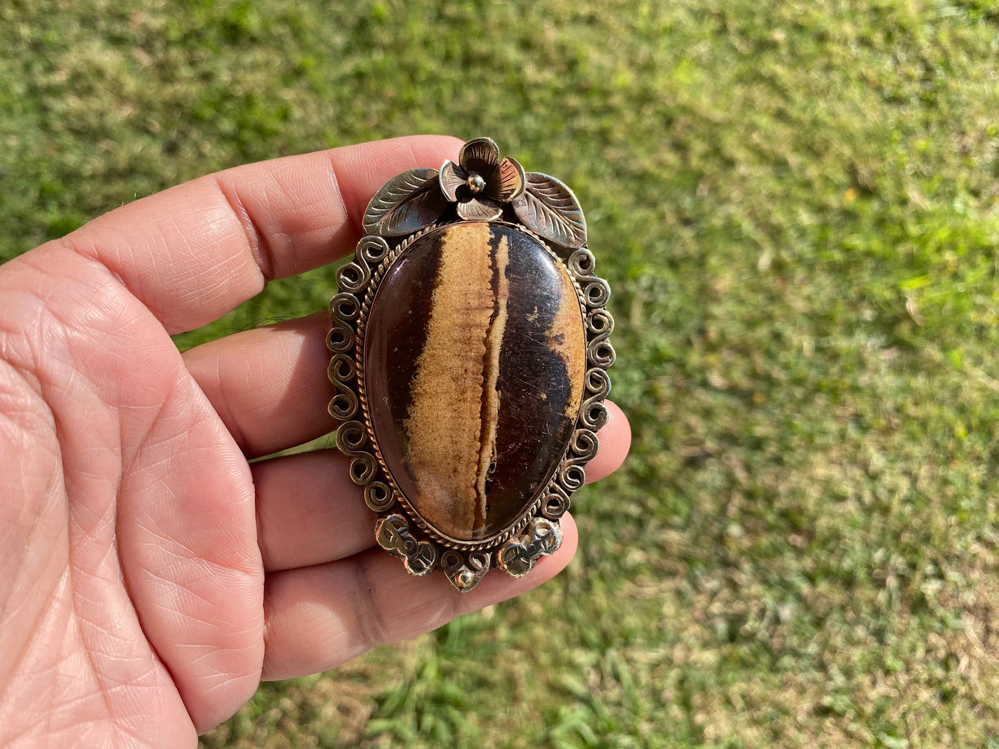 Raw Baltic Amber Tibetan Silver Pendant, Fossilized Amber Jewelry, Ancient Style Amber Pendant, Earthy Bohemian Jewelry, Amber Jewelry Gift