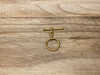 18k Matte Gold Toggle Clasp, Ring T Bar, T Bar Fasteners, Gold Toggle Clasp, Necklace / Bracelet Closures, Gold Plated Findings, Jewelry