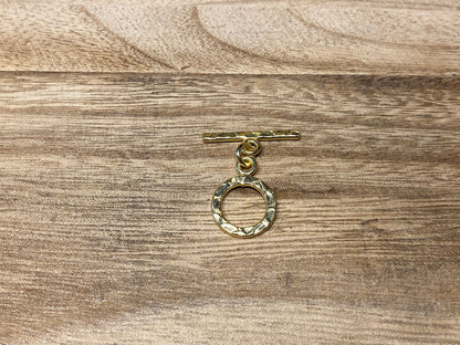18k Matte Gold Toggle Clasp, Ring T Bar, T Bar Fasteners, Gold Toggle Clasp, Necklace / Bracelet Closures, Gold Plated Findings, Jewelry