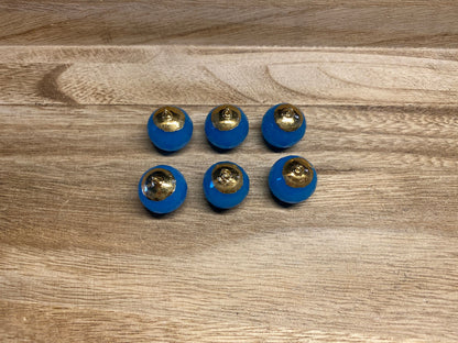 18mm Faceted Blue Quartz Bead, Gold Electroplated, Beads for Pendant Necklace/Bracelet Charm/Earring, Jewelry Making Supplies, Natural Stone