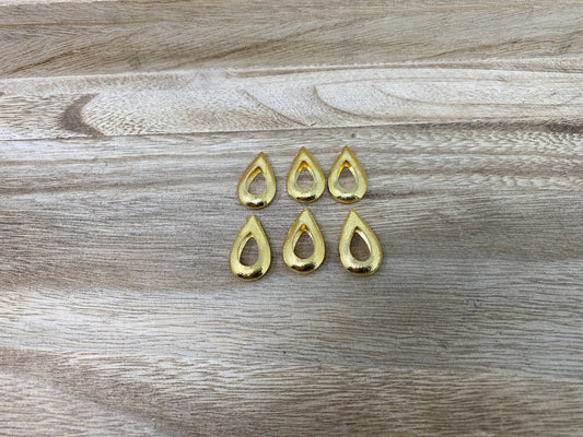 24x14mm Teardrop, 18k High Quality Gold Overlay, Jewelry Findings, For Earring/Bracelet/Necklace Charms,Gold Plated with Anti Tarnish Finish