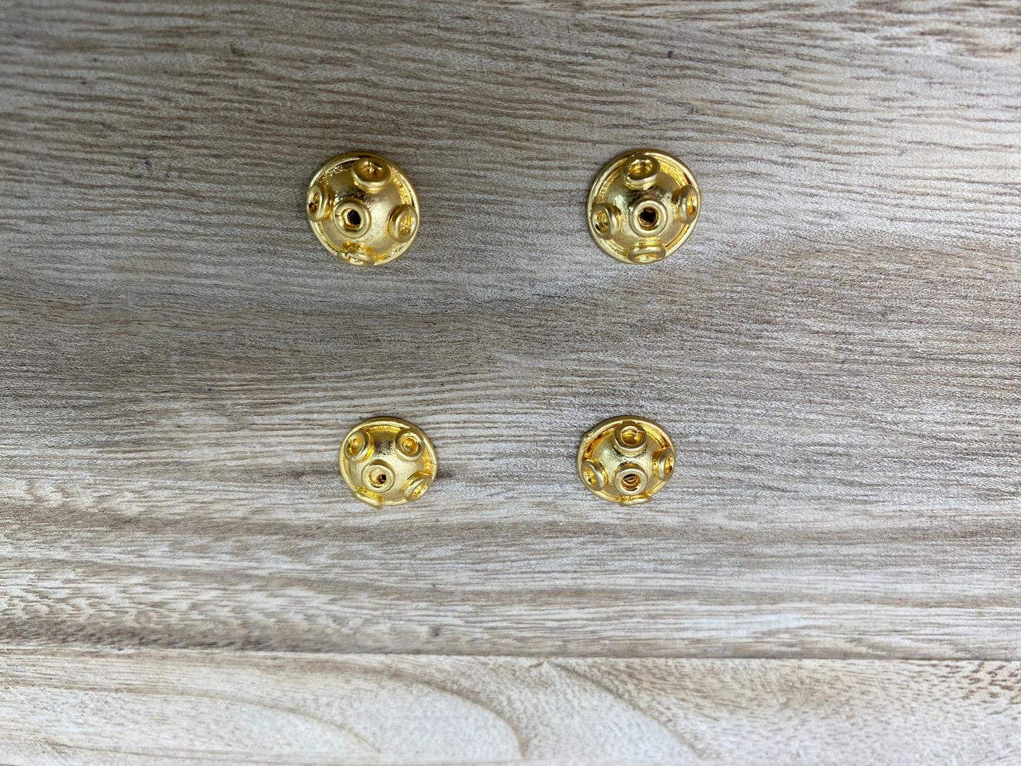 2pcs,14mm 18k Matt Gold End Cap, Tassel Caps, Gold Bead Caps, Cord End Cap, Tassel Caps, Artisan Bead Cap, Gold Plated Findings, Bead String