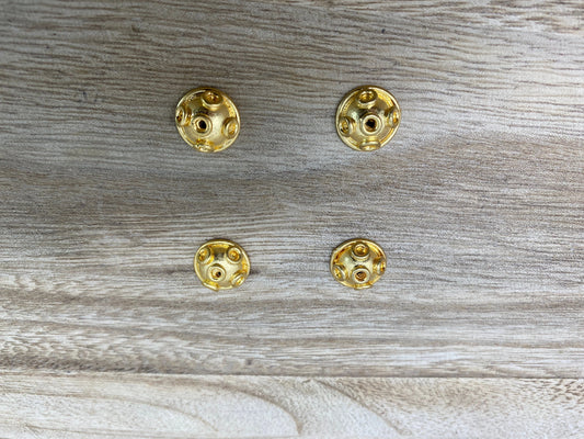 2pcs,14mm 18k Matt Gold End Cap, Tassel Caps, Gold Bead Caps, Cord End Cap, Tassel Caps, Artisan Bead Cap, Gold Plated Findings, Bead String