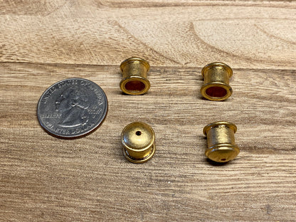 2pcs,9mm 18k Matt Gold End Cap, Tassel Caps, Gold Bead Caps, Cord End Cap, Tassel Caps, Gold Plated Findings, Bead String, Anti Tarnish Cap