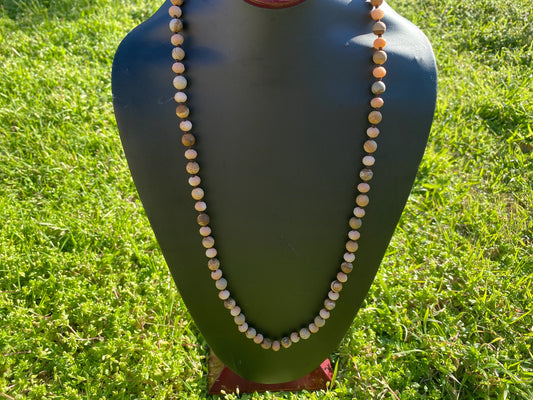 32" Long 8 mm Jasper Beaded Necklace, Hook Closure, Elevate Your Style with the Luxurious Appeal of Jasper Beads, Everyday Wear Jewelry