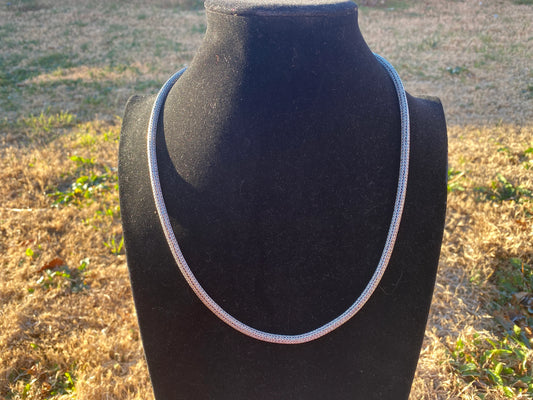 5mm Thick 24 Inches Tibetan Silver Round Snake Chain with S Hook Necklace, For Men & Women, Bridesmaid Gift, Gift for Her, Handmade Chain