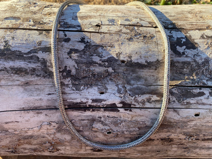 5mm Thick 24 Inches Tibetan Silver Round Snake Chain with S Hook Necklace, For Men & Women, Bridesmaid Gift, Gift for Her, Handmade Chain