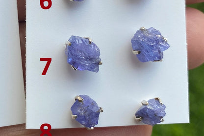 Raw Lapis Lazuli Gemstone Stud Earring, 92.5 Sterling Silver, Raw Natural Energy Stone, Protection Jewelry, Handmade Earring, Birthday Gift