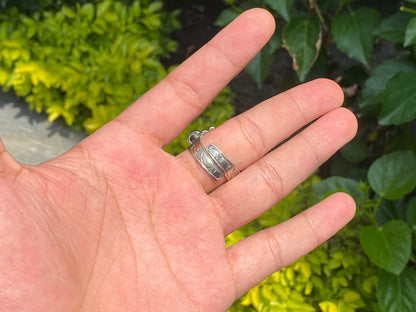 Aesthetic Hammered Ring, Floral Designed Ring, Daily wear Pendant, Natural Gemstone Ring, Hippie Ring, Gift ideas, Handmade Ring.