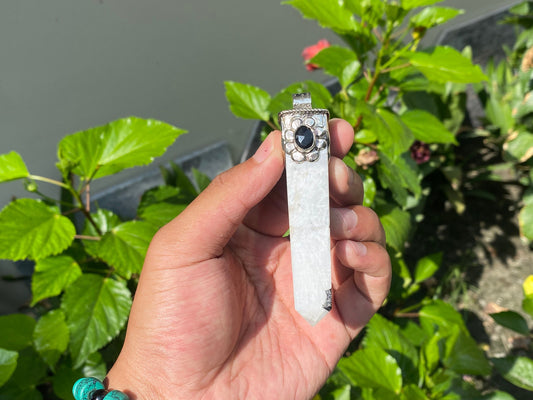 Aesthetic Moonstone Pendant, Handmade Pendant, Pointed Pendant, Pendant for Daily wear, Healing Pendant.