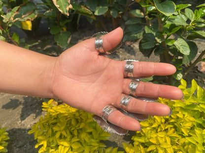 Aesthetic orange oyster ring, Tibetan silver ring made with love, Gift ideas, Handmade Ring.