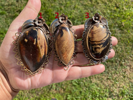 Raw Large Amber Tibetan Silver Pendant, Fossilized Amber Jewelry, Ancient Style Amber Pendant, Earthy Bohemian Jewelry, Amber Jewelry Gift