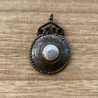 Antique Brass Small Pendant,Fresh Water Pearl Pendant,Faceted Green Topaz Gemstone,Latest Design for Earring/Necklace, Handmade Boho Jewelry