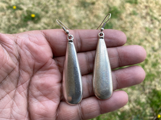 Antique Matte Silver Plated Earrings, Ethnic Dangle Earrings, Statement Tribal Earring, Bohemian Jewelry, Egyptian Gypsy Earring