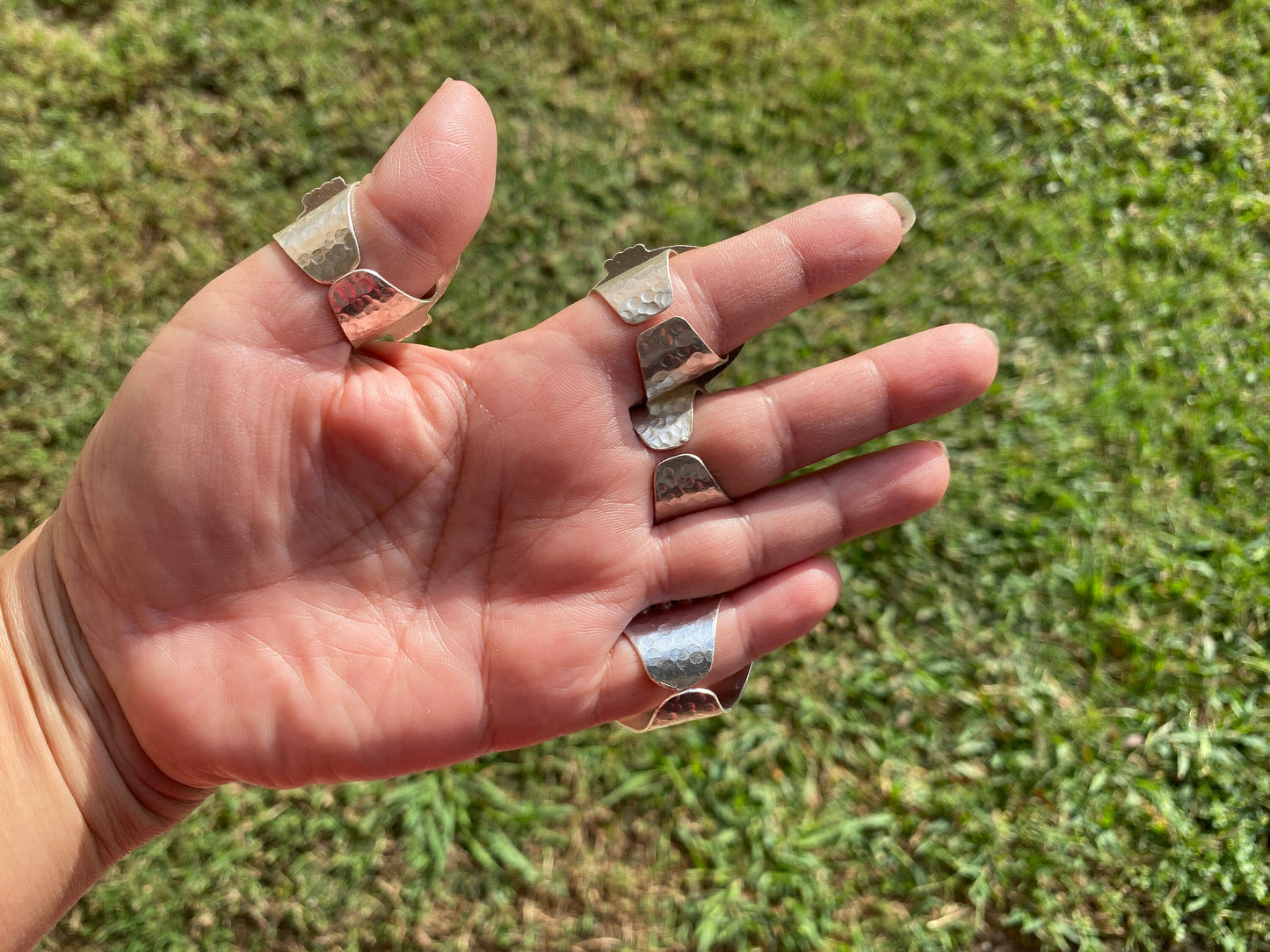 Big Adjustable Two Tone Ring, Labradorite Gemstone, Gold and Silver Overlay Ring, Statement Ring, Luxury Jewelry, Hammered Ring, Big Stone