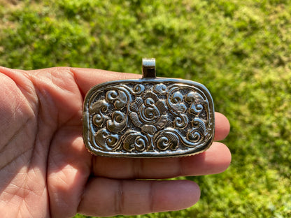 Black Lives Matter Hand carved Buffalo Bone Tibetan Silver Pendant, Pendant for Men / Women, Support for Black People, African American, BLM