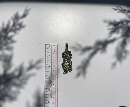 Blessings of Ganesh: Carved Elephant God in Tibetan Silver,Carved Ganesh Tibetan Pendant.