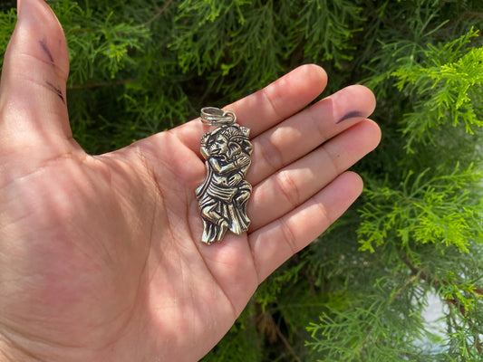 Blessings of Ganesh: Carved Elephant God in Tibetan Silver,Carved Ganesh Tibetan Pendant.