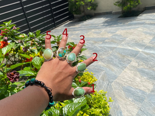 Bohemian Beauty: Adjustable Turquoise Adorned Ring, Two tone Ring, Handmade Nepali Ring, Unisex Ring.