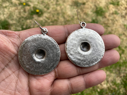 Boho Earrings, Ethnic Earrings, Tribal Earrings, Antique Silver Plated Earrings, Bohemian Earrings, Ethnic Jewelry, Egyptian Jewelry