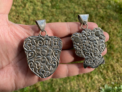 Brecciated Jasper with Peridot Tibetan Silver Pendant, Jewelry from Nepal, Energy Pendant, Gemstone Pendant, Handcrafted Jewelry for Women