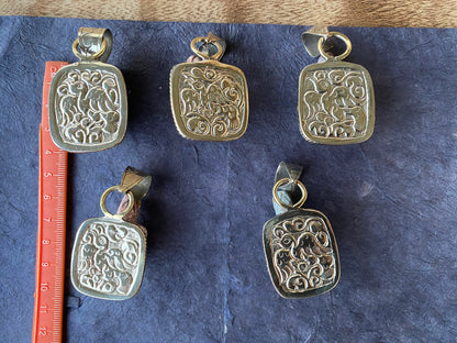 Carved Soapstone Turtle Tibetan Silver Pendant, Totem Animal Soapstone, Spirit Animal Gift, Natural Stone Cat Figurine, Animal Lover Jewelry