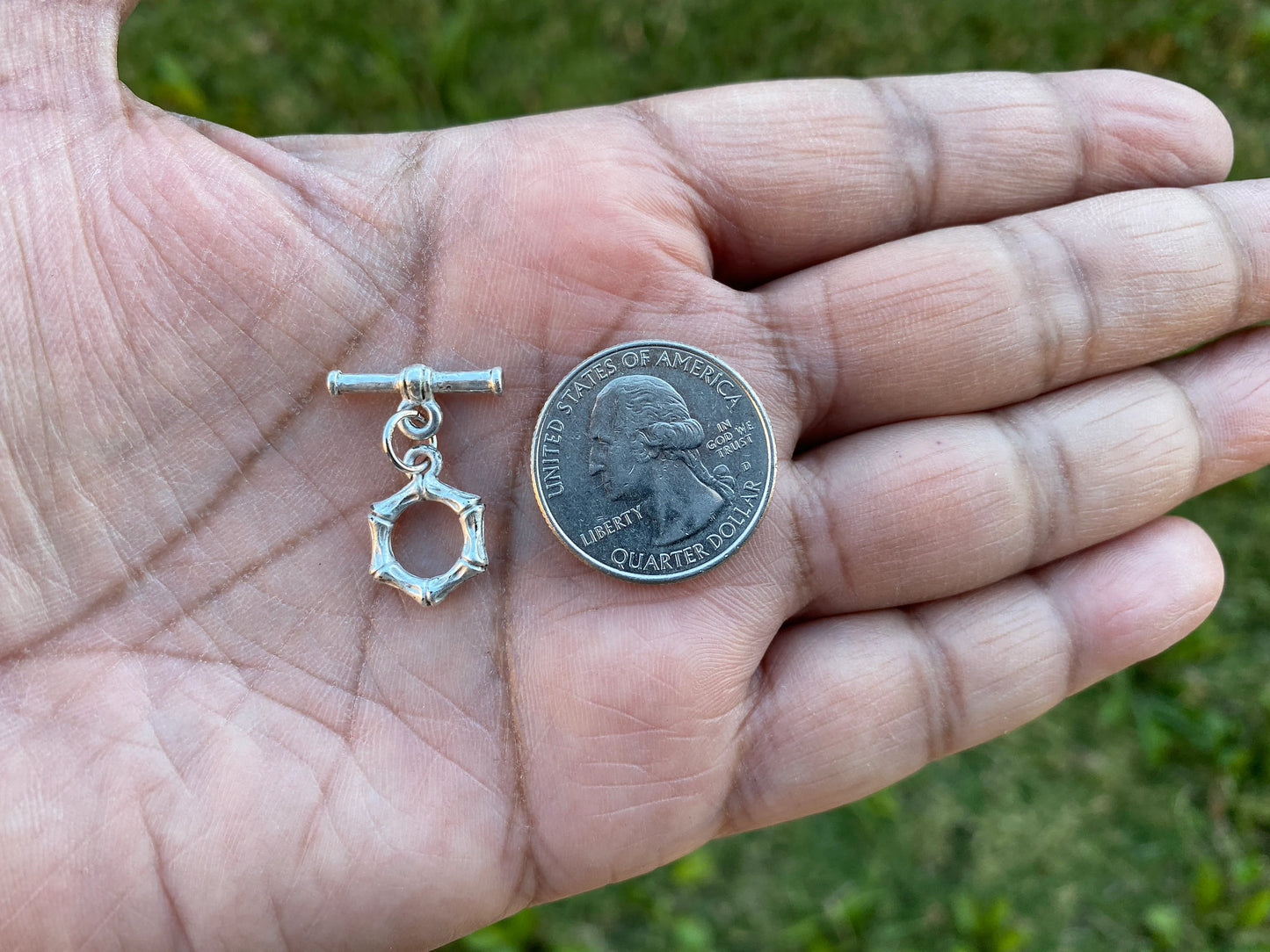 Classic Toggle, High Quality Brushed Silver Overlay Toggle Clasp, T Bar Fasteners for Necklace, Fancy Bracelet Closures, Designer's Toggles