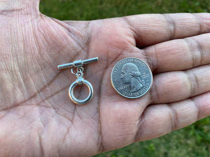 Classic Toggle, High Quality Brushed Silver Overlay Toggle Clasp, T Bar Fasteners for Necklace, Fancy Bracelet Closures, Designer's Toggles
