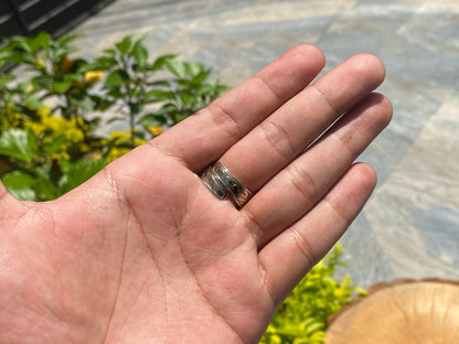 Cross Carved on Buffalo Bone, Adjustable Tibetan Silver Ring, For Daily wear, Bone carved Ring.