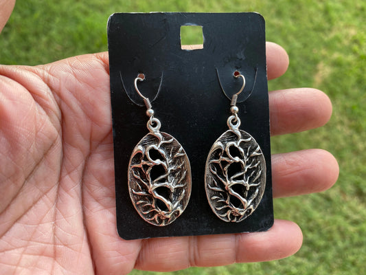 Elegant Matte Silver Plated Lead & Nickel Free Turkish Design Earrings, Dangle Earrings, Arabic Earring, Ancient Gypsy Earring, Light Weight