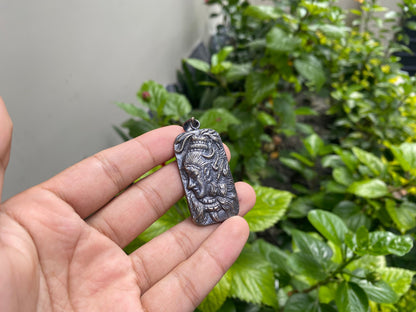 Divine Shiva Pendant: Tibetan Silver Overlay Pendant, Hand Carved Pendant, Unisex Pendant, Blessings of Lord Shiva.