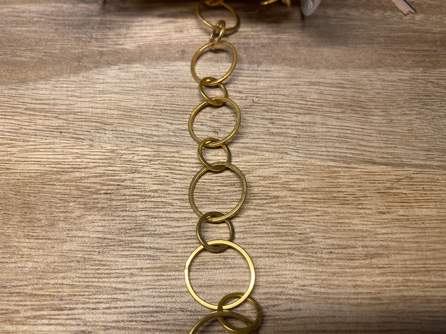 Double Circle Link Gold Chain,High Quality 18K Matte Gold Overlay, Anti Tarnish, Closed Link, Chain By The Foot, Jewelry Findings, Wholesale