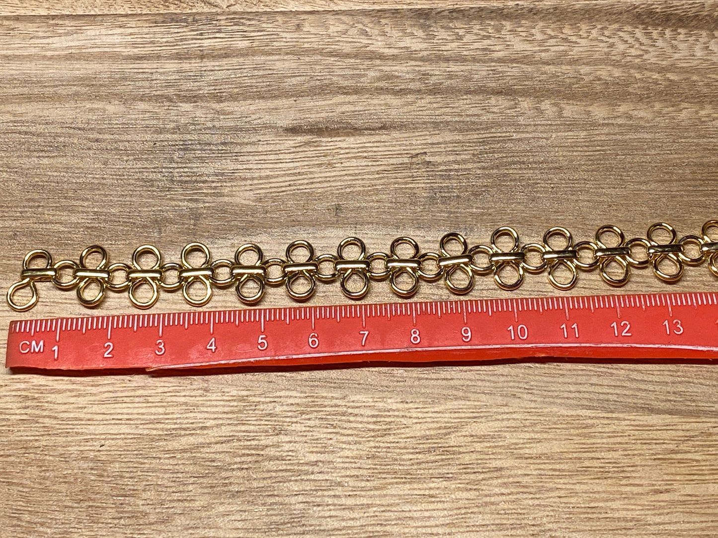 Double Ring Link, High Quality Shiny 18k Gold Overlay Loop Chain By the Foot, Open Link Chain, Gold Plated Chain, Chunky Chain, Anti Tarnish