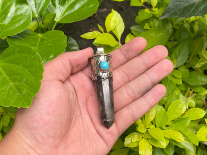 Elegant Big Pointed Labradorite Pendant for Daily Wear, Natural Gemstone Pendant, Pointed Pendant.