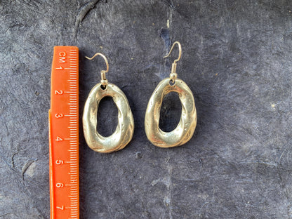 Elegant Matte Silver Plated Lead & Nickel Free Turkish Design Earrings, Dangle Earrings, Boho Earring, Ancient Gypsy Earring, Light Weight